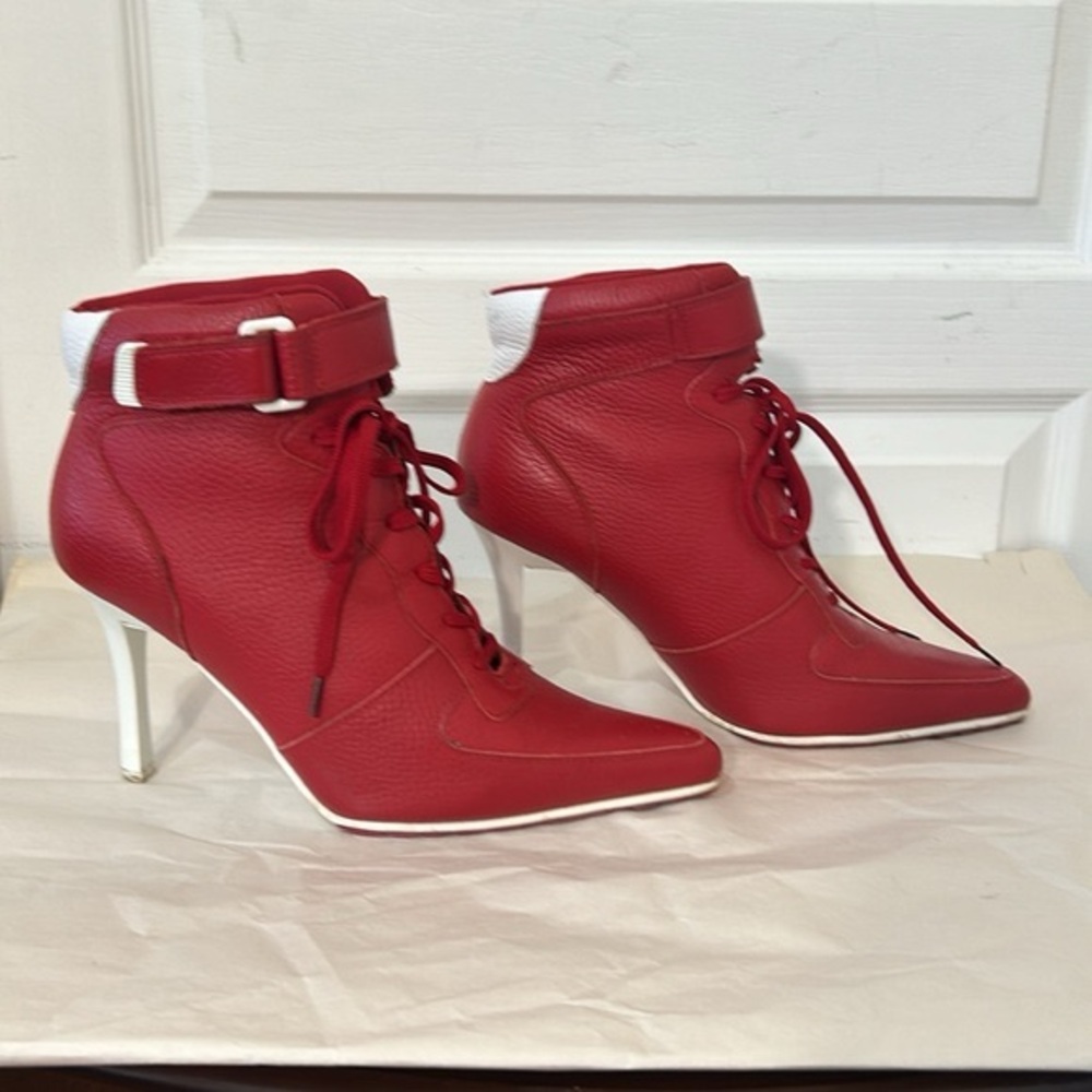 Red Womens Ankle Boots